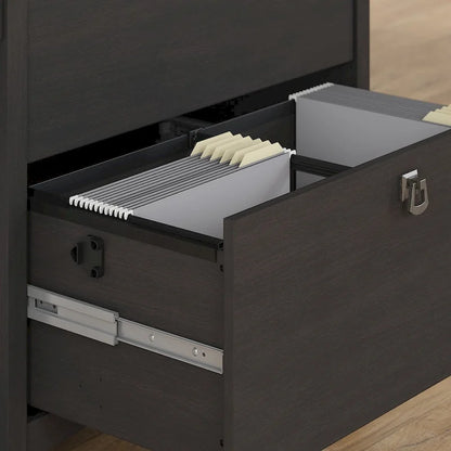 Salinas 60W L Shaped Desk with Hutch and Cabinet by Bush Furniture