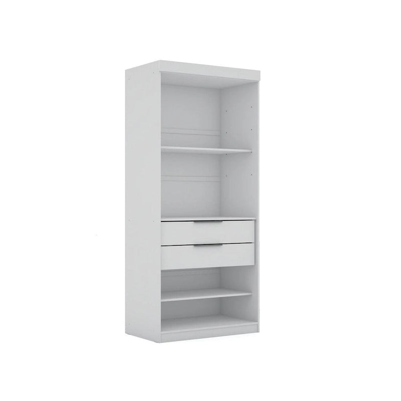 Mulberry 2 Sectional Modern Wardrobe Closet with 4 Drawers