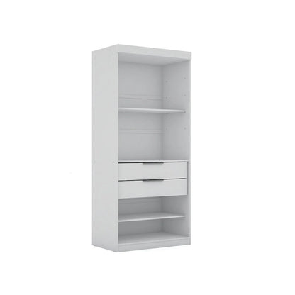 Mulberry 2 Sectional Modern Wardrobe Closet with 4 Drawers