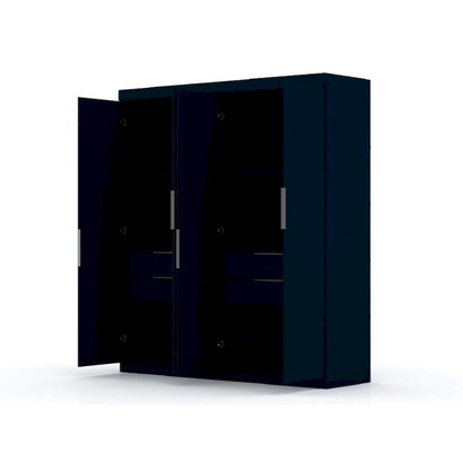 Mulberry 2 Sectional Modern Wardrobe Closet with 4 Drawers