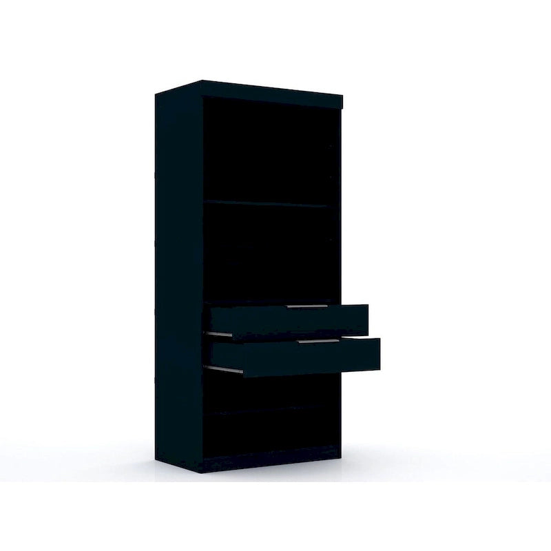 Mulberry 2 Sectional Modern Wardrobe Closet with 4 Drawers