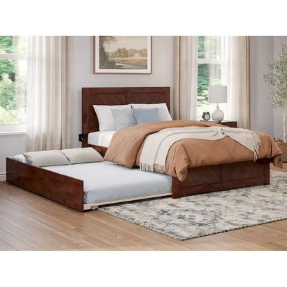 Canyon Full Platform Bed with Matching Footboard & Full Trundle