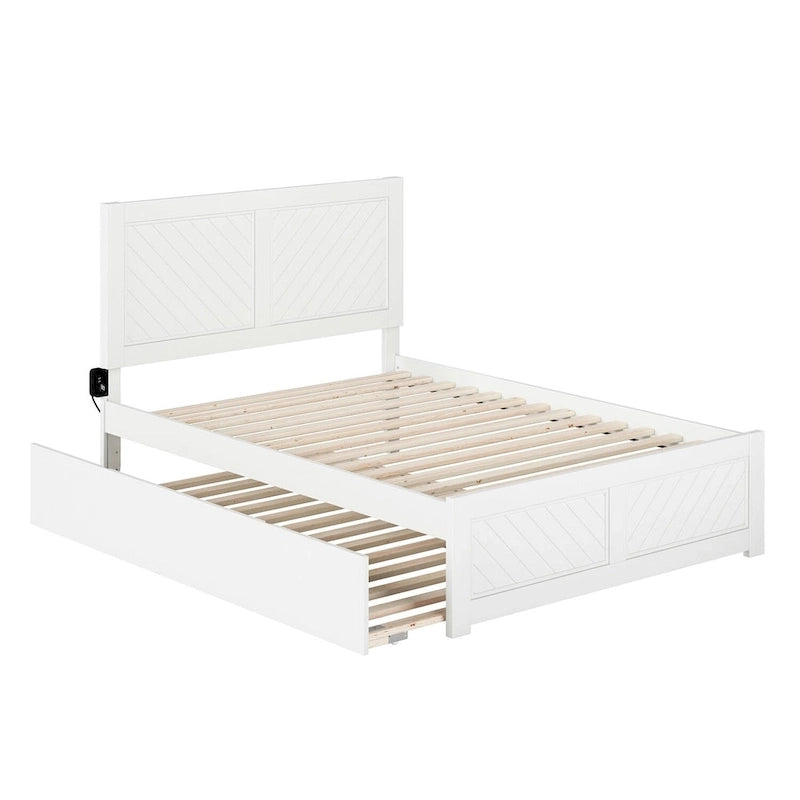 Canyon Full Platform Bed with Matching Footboard & Full Trundle