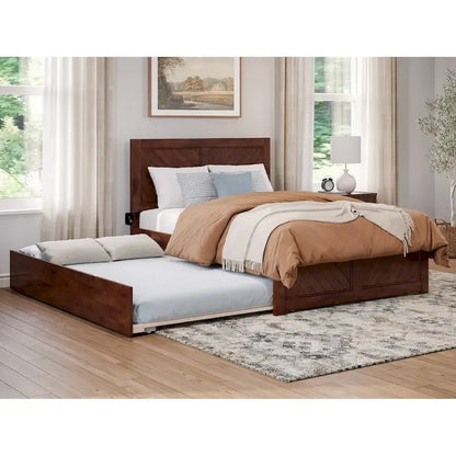 Canyon Full Platform Bed with Matching Footboard & Full Trundle