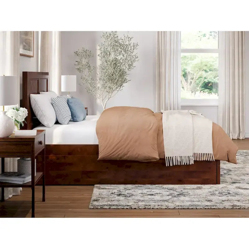 Canyon Full Platform Bed with Matching Footboard & Full Trundle