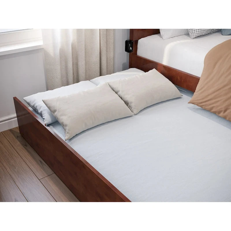 Canyon Full Platform Bed with Matching Footboard & Full Trundle