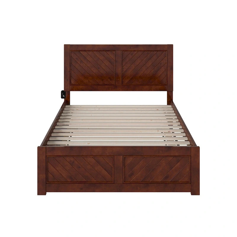 Canyon Full Platform Bed with Matching Footboard & Full Trundle