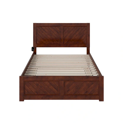 Canyon Full Platform Bed with Matching Footboard & Full Trundle
