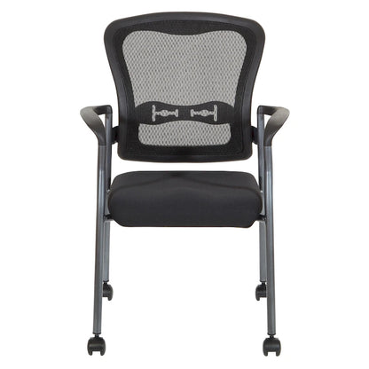 Visitors Chair with Breathable Back with Built-in Lumbar Support