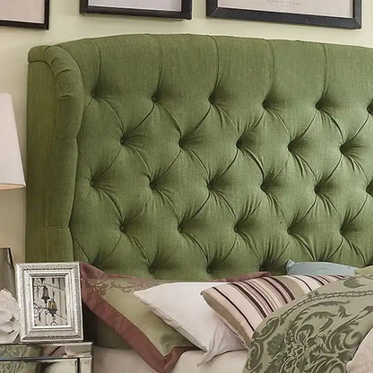 Moser Bay Furniture Feliciti Tufted with Wings Upholstery Headboard, Queen Size, Grey