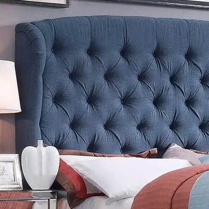 Moser Bay Furniture Feliciti Tufted with Wings Upholstery Headboard, Queen Size, Grey
