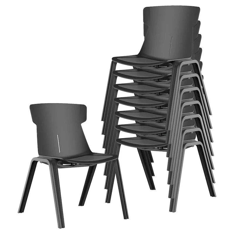 Mercer Modern Black Stackable Desk Chairs (Set of 4) by Furniture of America