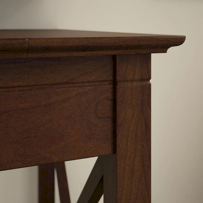 Key West 60W L Desk with File Cabinets and Bookcase by Bush Furniture