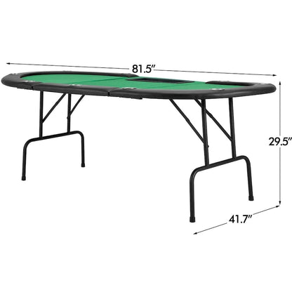 AVAWING 9 Players Game Poker Table Casino Leisure