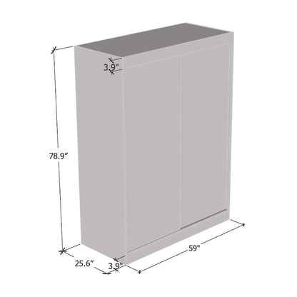 Aria 2 Door Modern High Gloss Wardrobe Armoire
