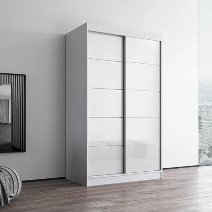 Aria 2 Door Modern High Gloss Wardrobe Armoire