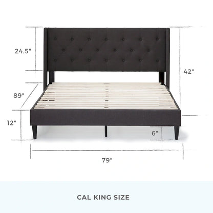 Brookside Isabelle Button Tufted Wingback Upholstered Bed