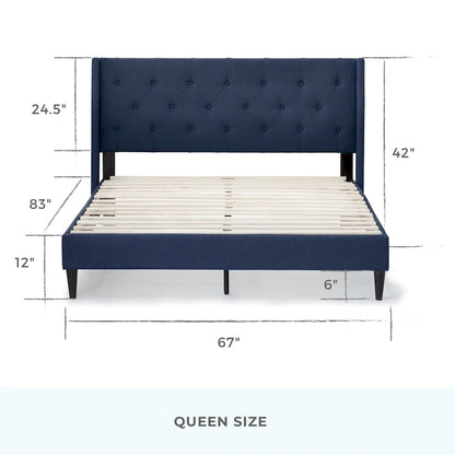 Brookside Isabelle Button Tufted Wingback Upholstered Bed