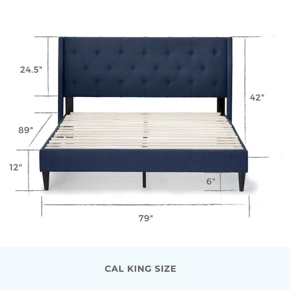 Brookside Isabelle Button Tufted Wingback Upholstered Bed