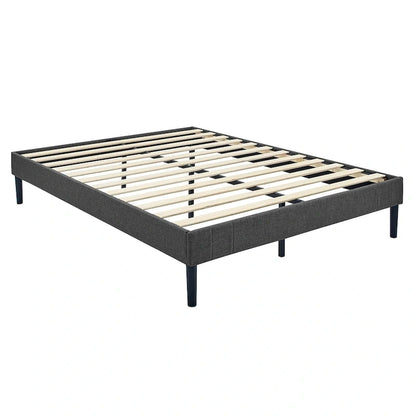 MUSEHOMEINC Tufted Upholstered Platform Bed Frame