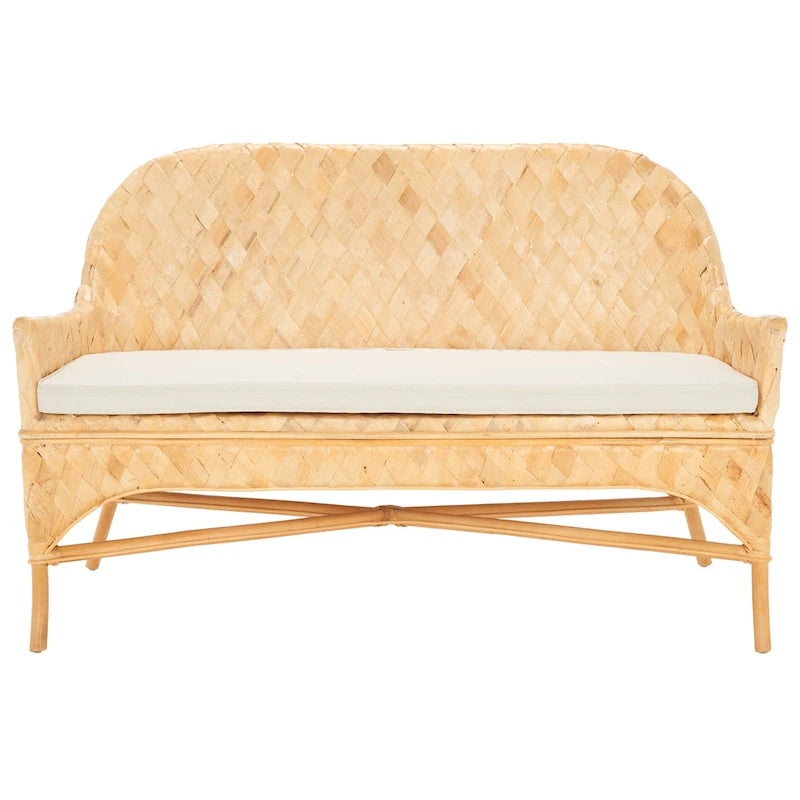 SAFAVIEH Marfisa Woven Sofa Bench - 52 W x 24 D x 33 H - 52Wx24Dx33H