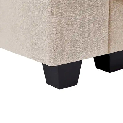 U_Style Modern Large L-Shape Feather Filled Sectional Sofa, Convertible Sofa Couch with Reversible Chaise for Living Room