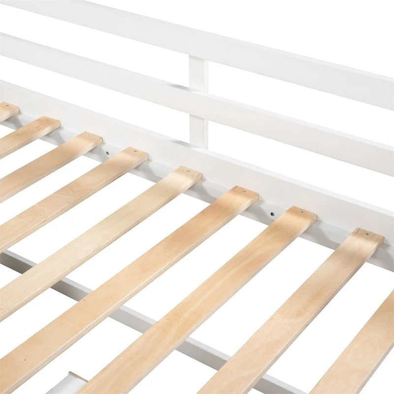 Merax Twin Loft Bed with Two Shelves and Two drawers