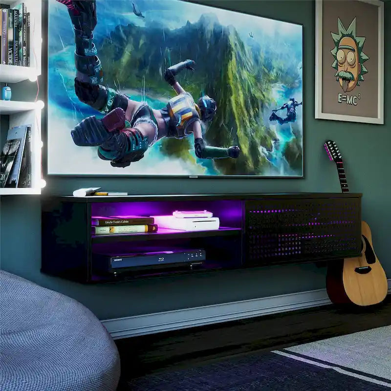 Ntense Glitch Floating TV Stand for TVs up to 60