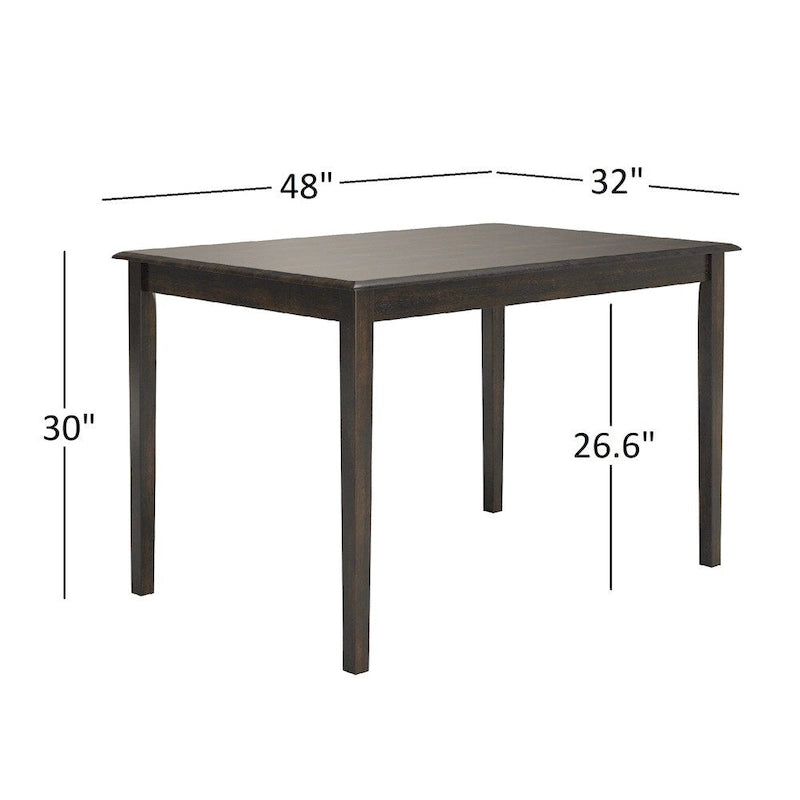 Wilmington II Rectangular Antique Black Breakfast Nook Set by iNSPIRE Q Classic