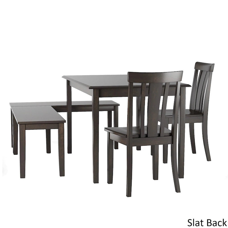 Wilmington II Rectangular Antique Black Breakfast Nook Set by iNSPIRE Q Classic