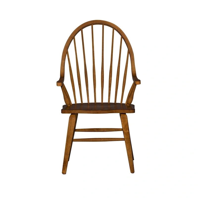 The Gray Barn Hearthstone Ridge Tobacco Windsor Back Arm Chair