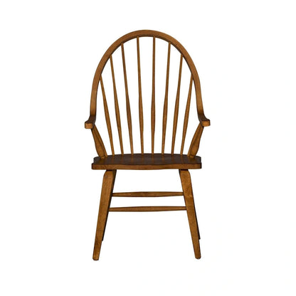 The Gray Barn Hearthstone Ridge Tobacco Windsor Back Arm Chair
