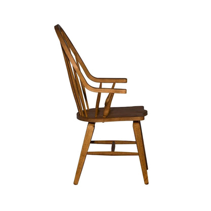 The Gray Barn Hearthstone Ridge Tobacco Windsor Back Arm Chair
