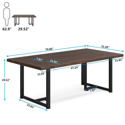 70.8 Executive Computer Desk for Home Office