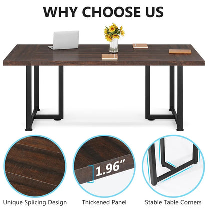 70.8 Executive Computer Desk for Home Office