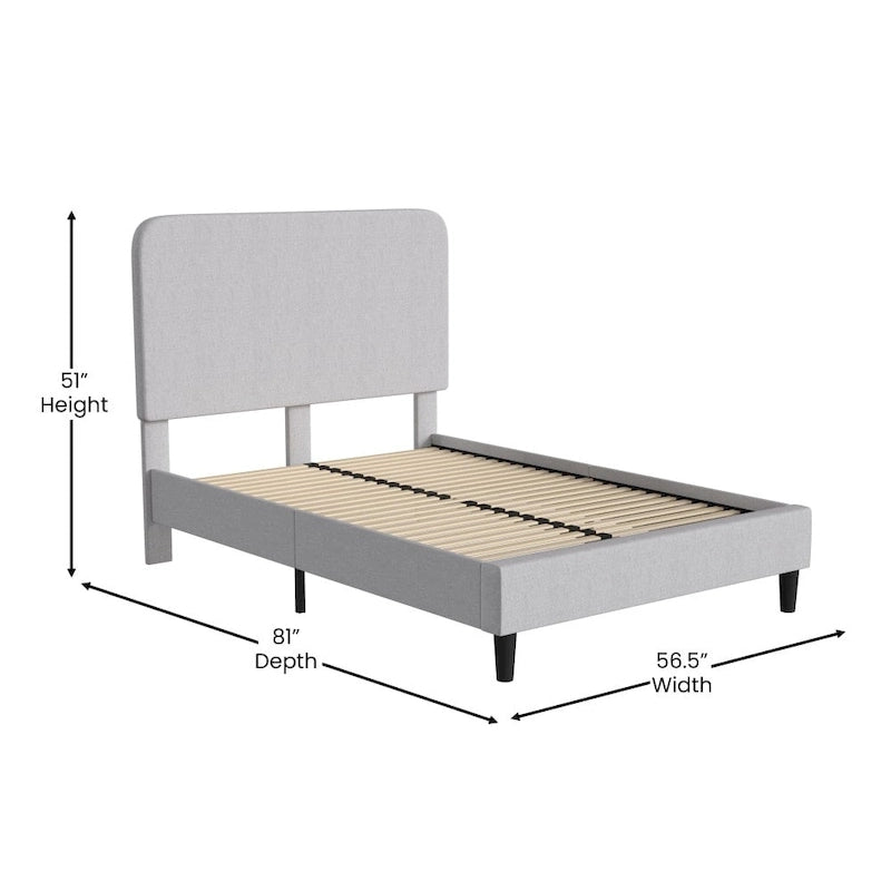 Platform Bed with Headboard - No Foundation Needed