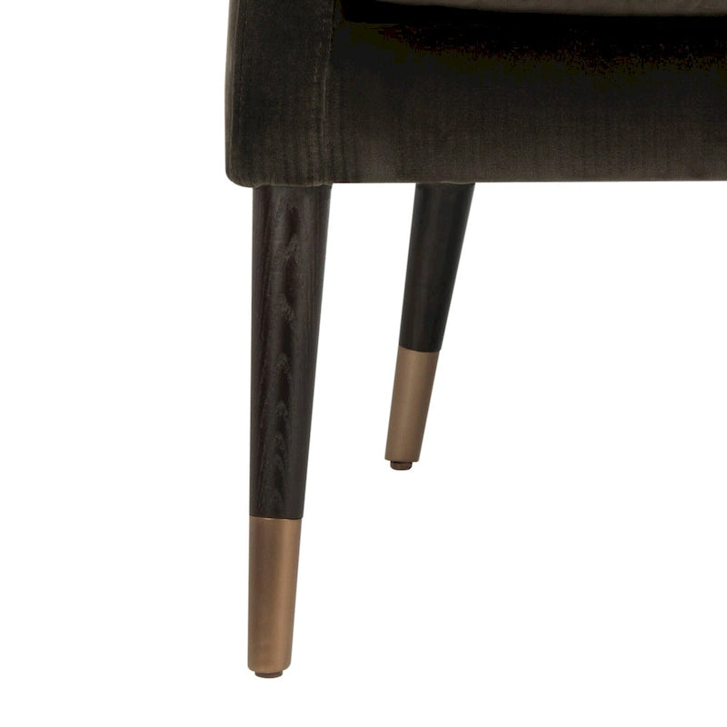 SAFAVIEH Couture Anjanette Velvet Arm Chair - 28 W x 29.9 D x 35.4 H - 28Wx30Dx35H