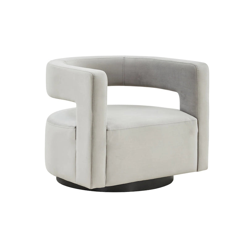 SAFAVIEH Couture Cela Swivel Chair (Fully Assembled) - 31.1 W x 28.4 L x 26.8 H - 31Wx28Dx27H