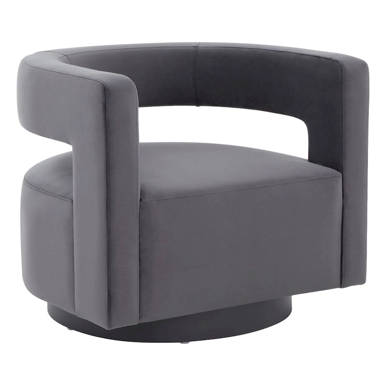 SAFAVIEH Couture Cela Swivel Chair (Fully Assembled) - 31.1 W x 28.4 L x 26.8 H - 31Wx28Dx27H