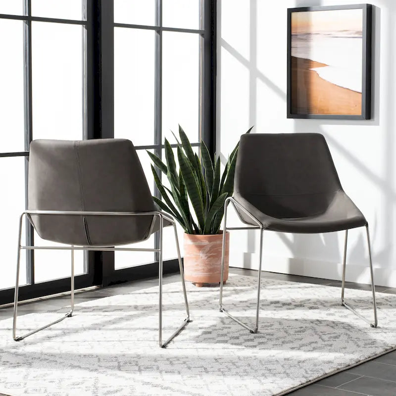 SAFAVIEH Oliva Mid Century Dining Chair (Set of 2) - 25 x 24 x 33.3 - 25 x 24 x 33.3 - 25Wx24Dx33H