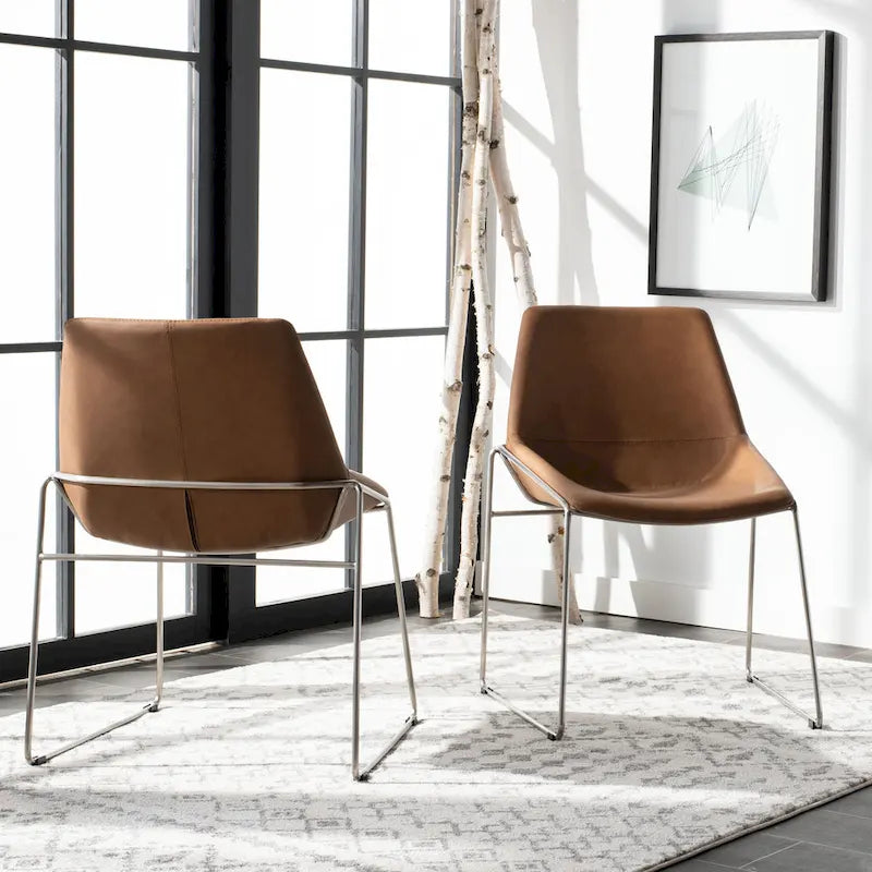 SAFAVIEH Oliva Mid Century Dining Chair (Set of 2) - 25 x 24 x 33.3 - 25 x 24 x 33.3 - 25Wx24Dx33H