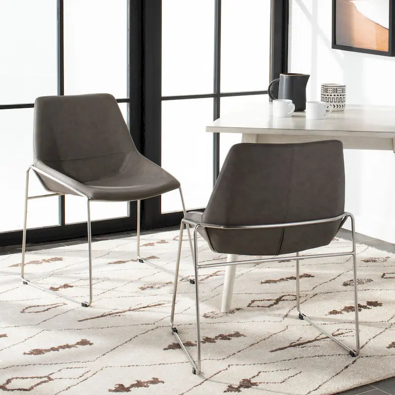 SAFAVIEH Oliva Mid Century Dining Chair (Set of 2) - 25 x 24 x 33.3 - 25 x 24 x 33.3 - 25Wx24Dx33H
