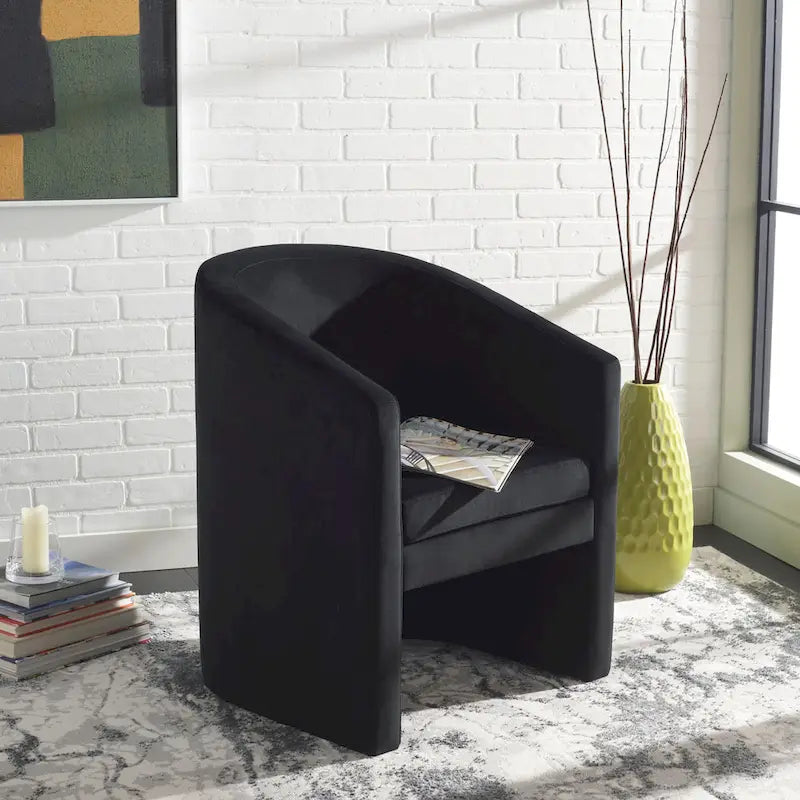 SAFAVIEH Theodosia Barrel Back Accent Chair (Fully Assembled) - W24 x D24 x H30 - 24Wx24Dx30H