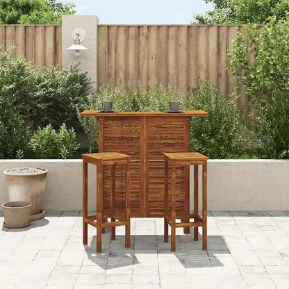 vidaXL 3 Pieces Bar Set, 41.3x20x43.3 Inches Solid Acacia Wood