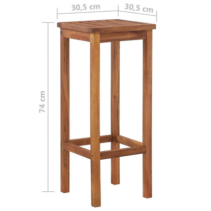 vidaXL 3 Pieces Bar Set, 41.3x20x43.3 Inches Solid Acacia Wood