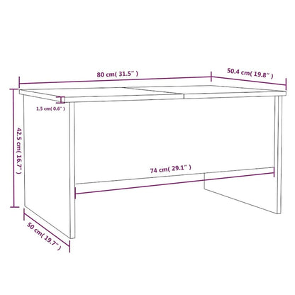 vidaXL Coffee Table Lift Top End Table Accent Side Sofa Table Engineered Wood - 31.5 x 19.7 x 16.7