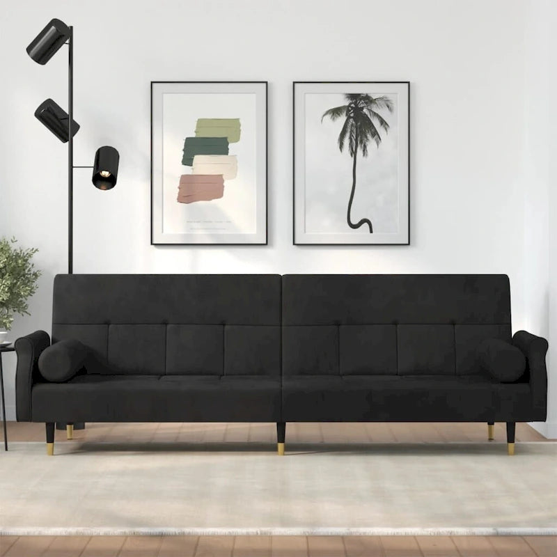 vidaXL Sofa Bed Loveseat Convertible Sofa Bed with Cushions for Studio Velvet - 85 x 35 x 27.6