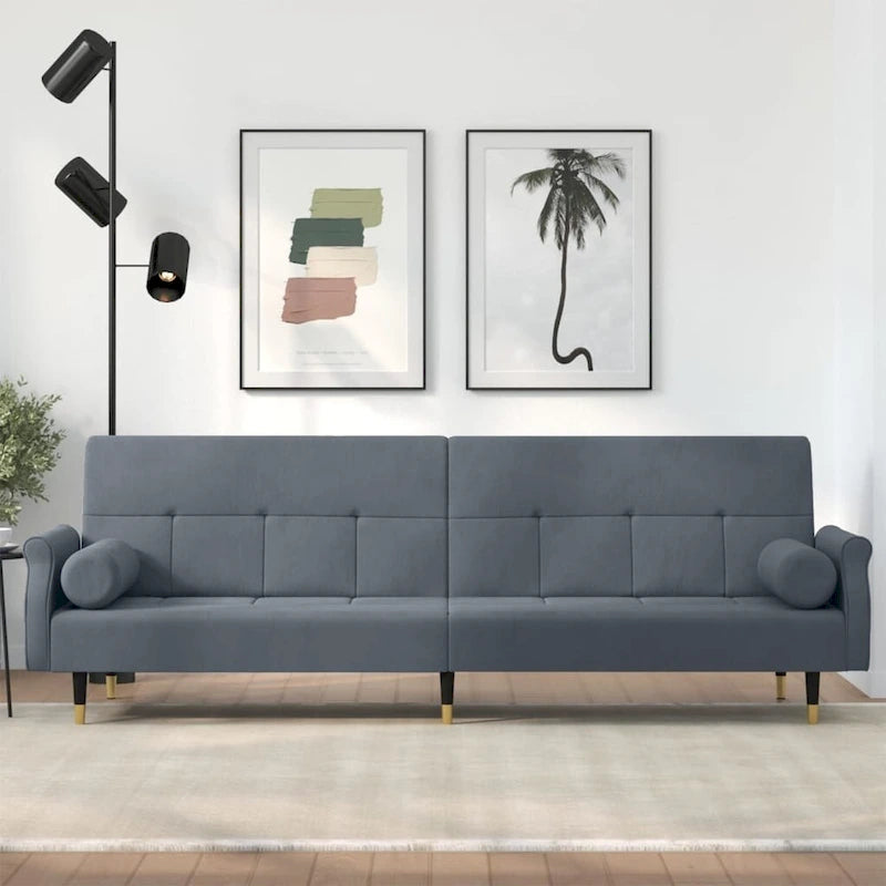 vidaXL Sofa Bed Loveseat Convertible Sofa Bed with Cushions for Studio Velvet - 85 x 35 x 27.6