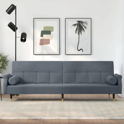 vidaXL Sofa Bed Loveseat Convertible Sofa Bed with Cushions for Studio Velvet - 85 x 35 x 27.6
