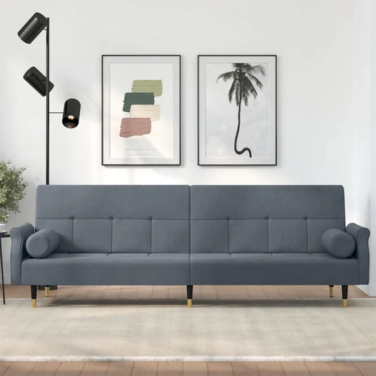 vidaXL Sofa Bed Loveseat Convertible Sofa Bed with Cushions for Studio Velvet - 85 x 35 x 27.6